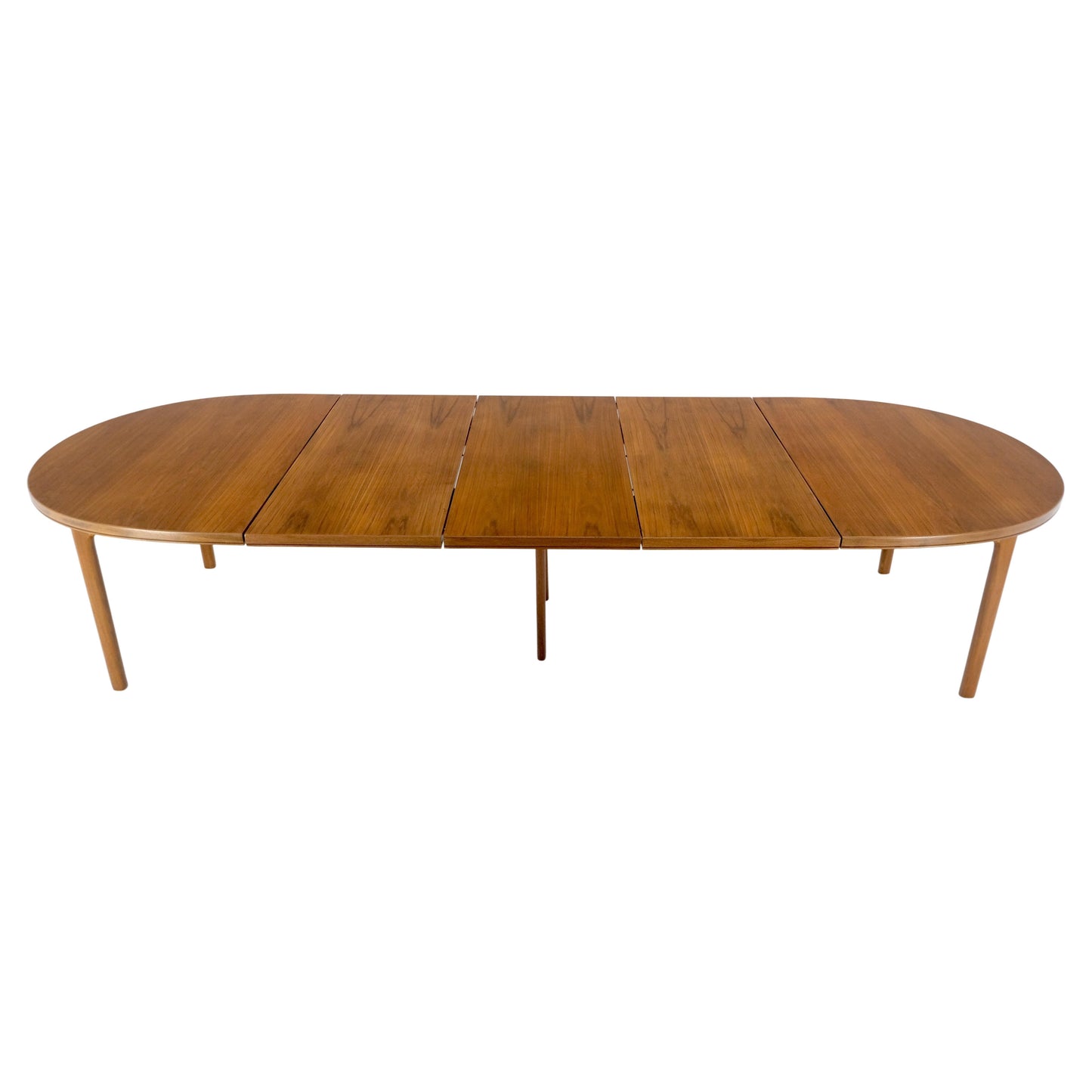 EstablishedLines Dux of Sweden Oval Walnut Danish Dining Table w/ 3Leaves Total 135" in Length
