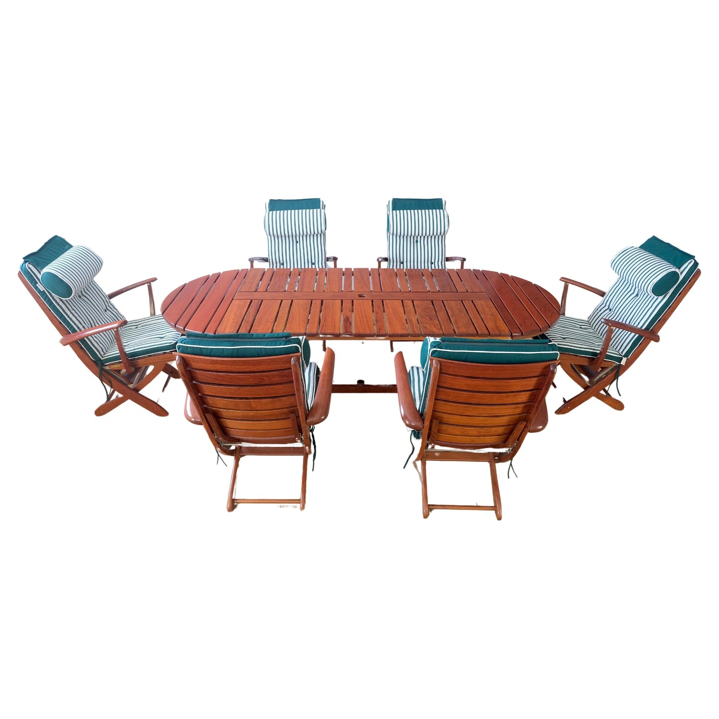 EstablishedLines Tricomfort Madein France SOLID Rosewood Adjustable Chairs Folding Table Outdoor