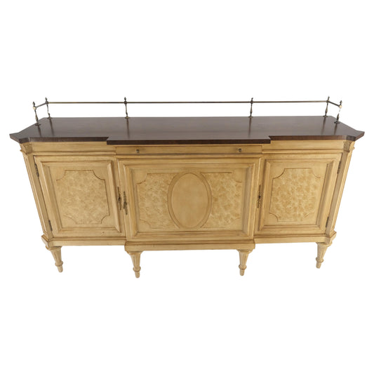 EstablishedLines Kargers Rosewood Brass Gallery Top Fitted Drawers Sideboard Buffet Credenza MINT