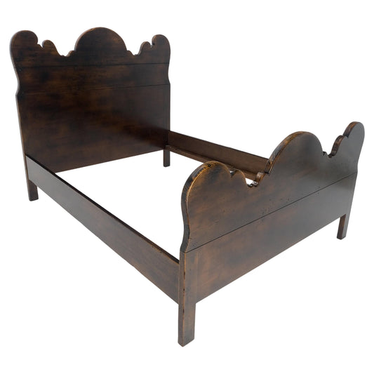 EstablishedLines Spanish Colonial Solid Maple Dark Made in Italy Queen Size Bed Headboard MINT
