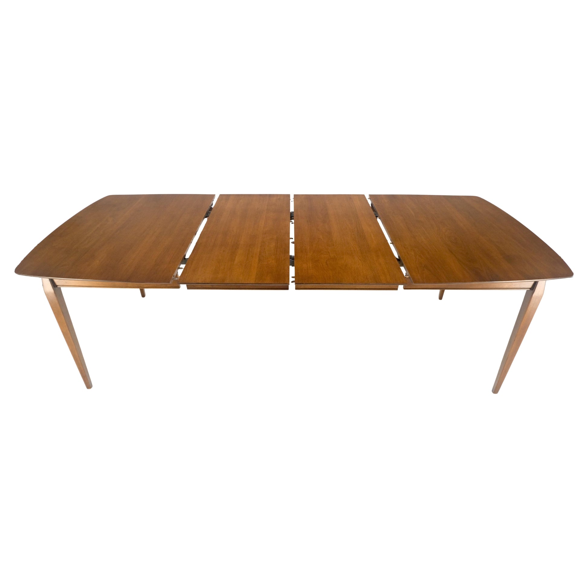 EstablishedLines Walnut Danish Mid Century Modern Tapered Leg 2 Boards 58" Long Dining Table MINT