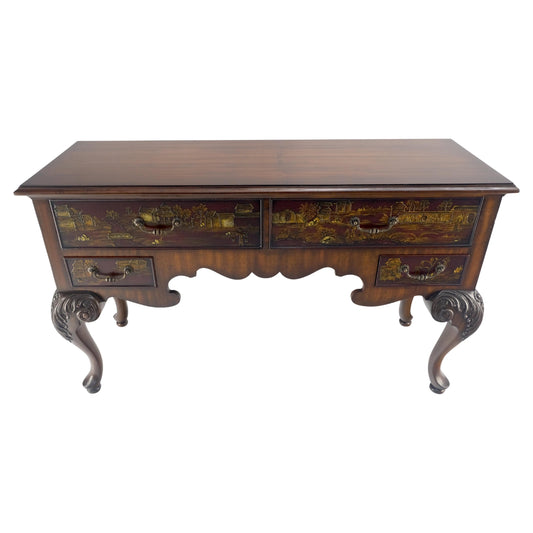 EstablishedLines Maitland Smith Fine Carved Two Drawers Carved Chinoiserie Console Sideboard MINT