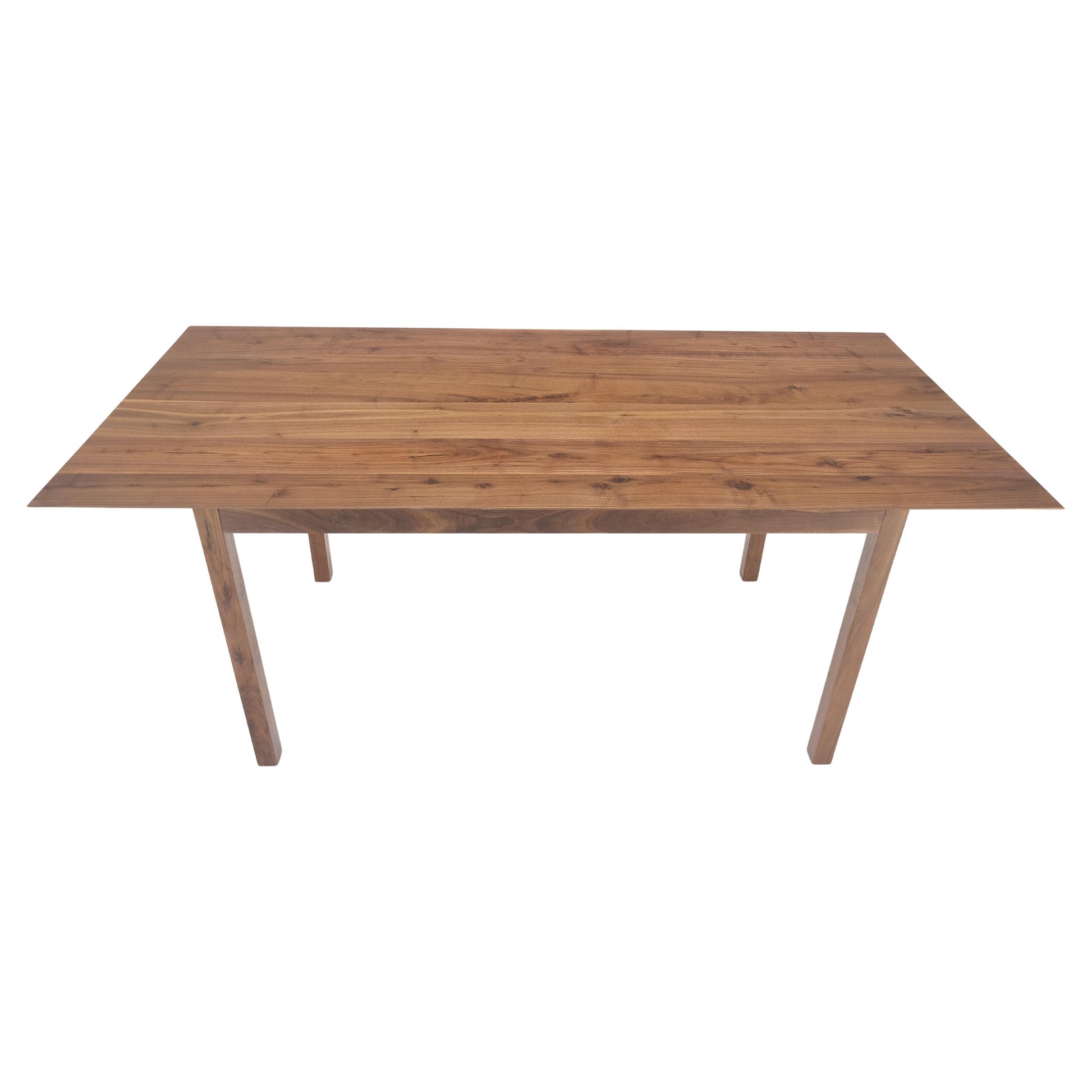 EstablishedLines Solid Walnut Knife Edge Parsons Square Legs Rectangle 6' Long Dining Table MINT!