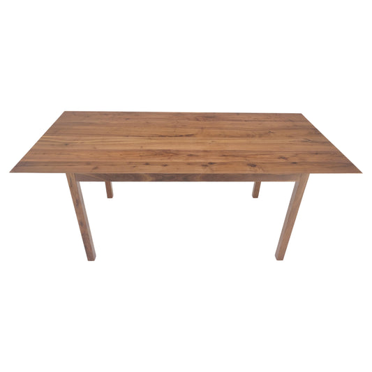 EstablishedLines Solid Walnut Knife Edge Parsons Square Legs Rectangle 6' Long Dining Table MINT!