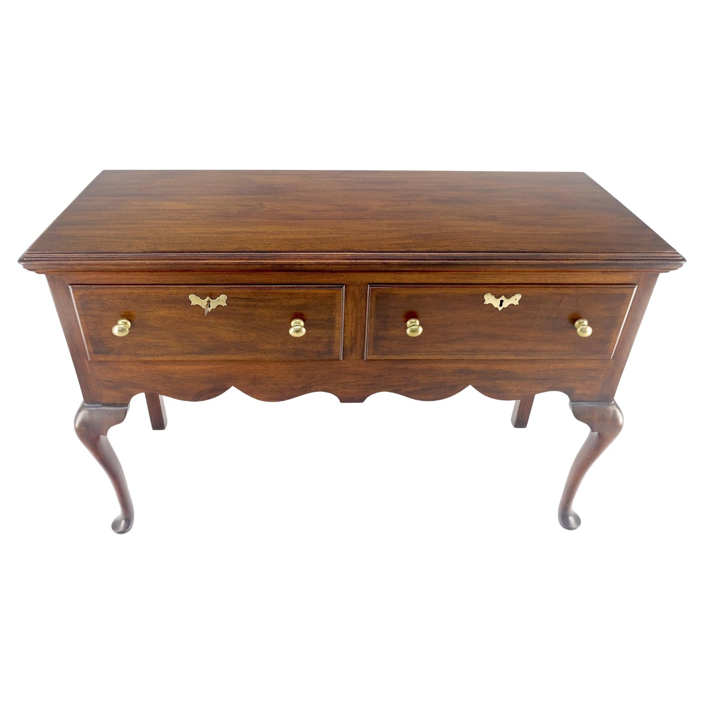 EstablishedLines Virginia Galleries Henkel Harris Mahogany Double Drawer Buffet Short Sideboard