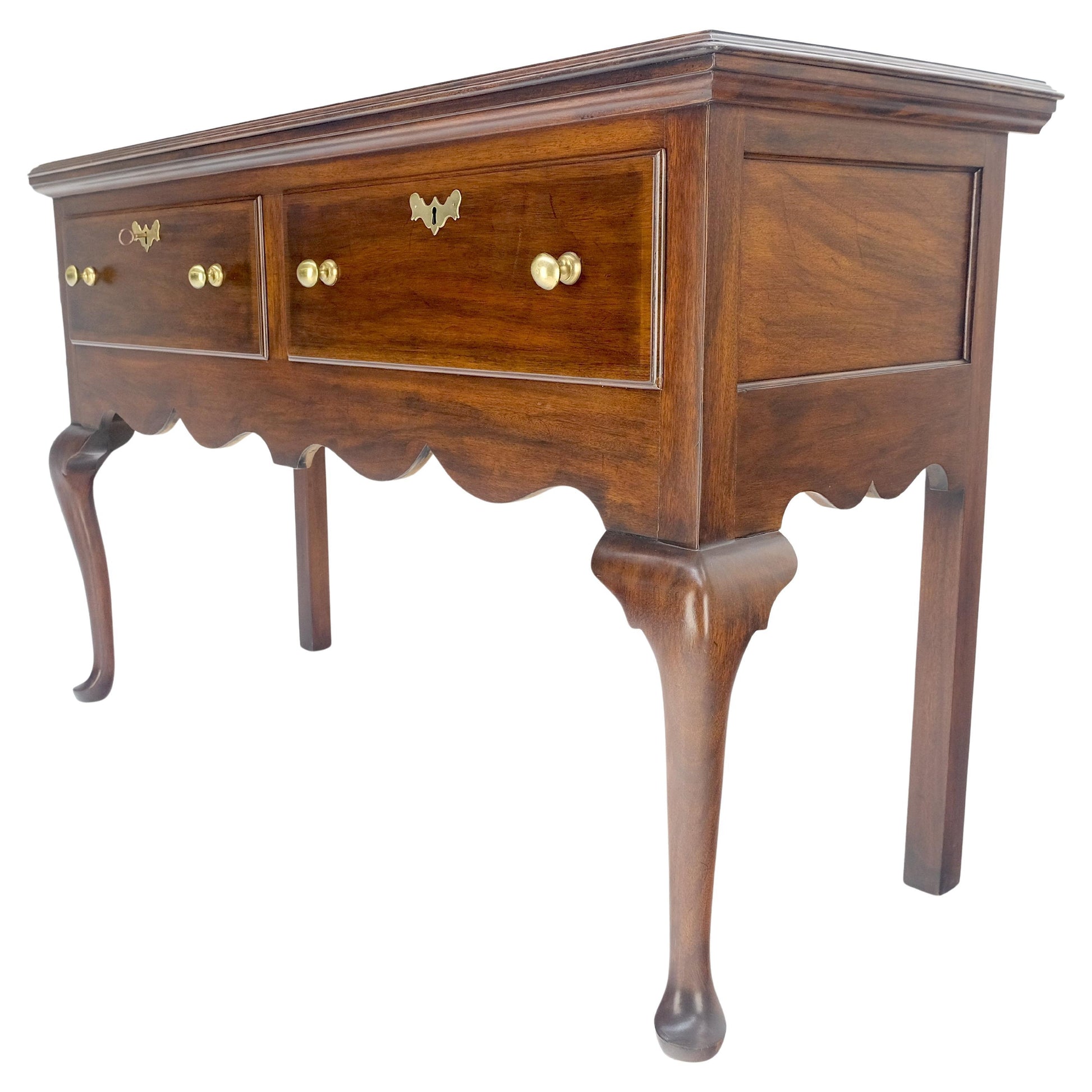 EstablishedLines Virginia Galleries Henkel Harris Mahogany Double Drawer Buffet Short Sideboard