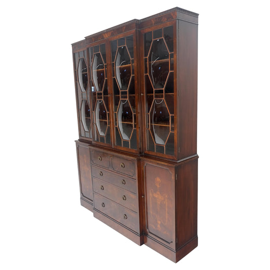 EstablishedLines Very Fine Custom c1940s Bubble Glass Drop Front Butlers Desk Break Front MINT