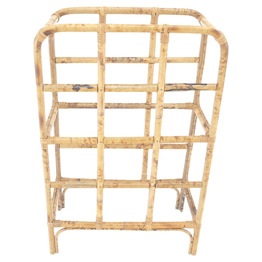 EstablishedLines Very Fine Vintage Burnt Bamboo c1970s Wine Rack MINT