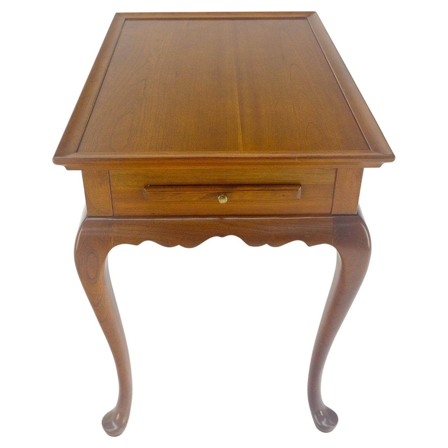 EstablishedLines Queen Ann Solid Mahogany Pull Out Trays Gallery Top Side End Table MINT
