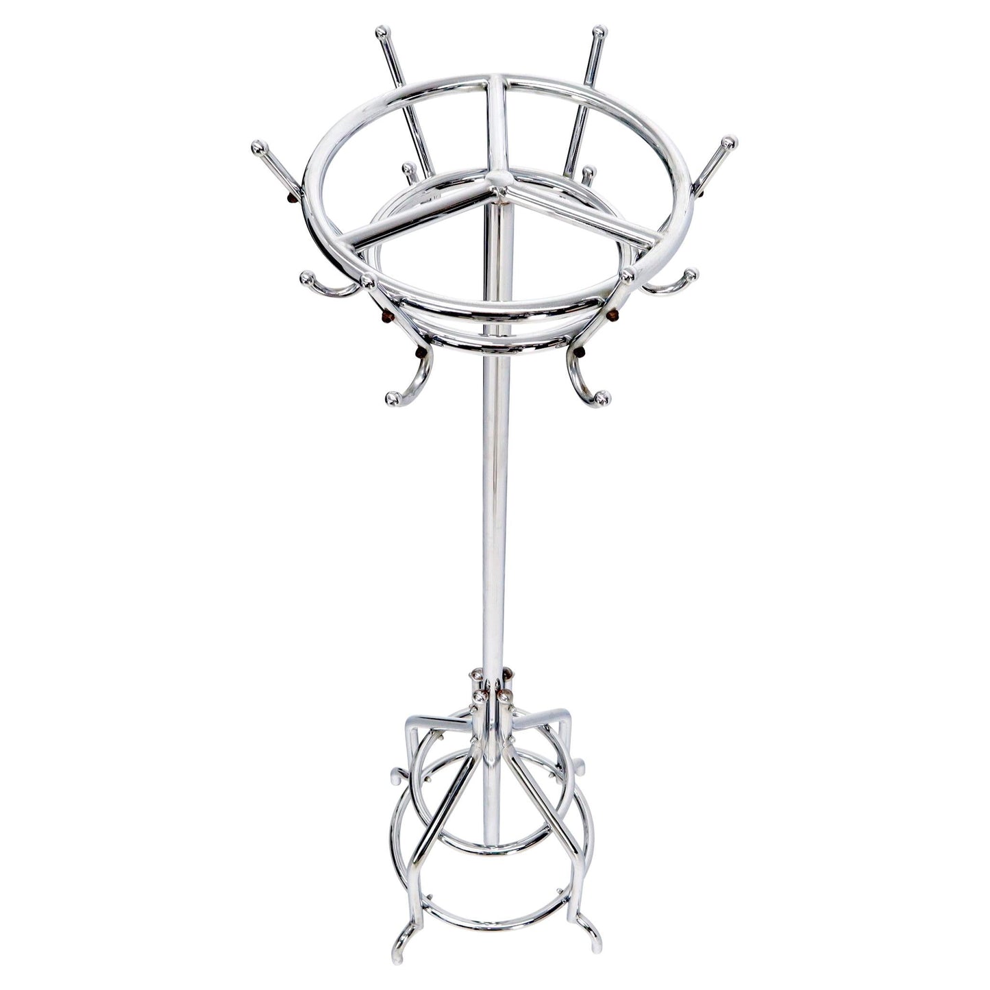 Bauhaus Mid-Century Modern Large Chrome Coat Rack