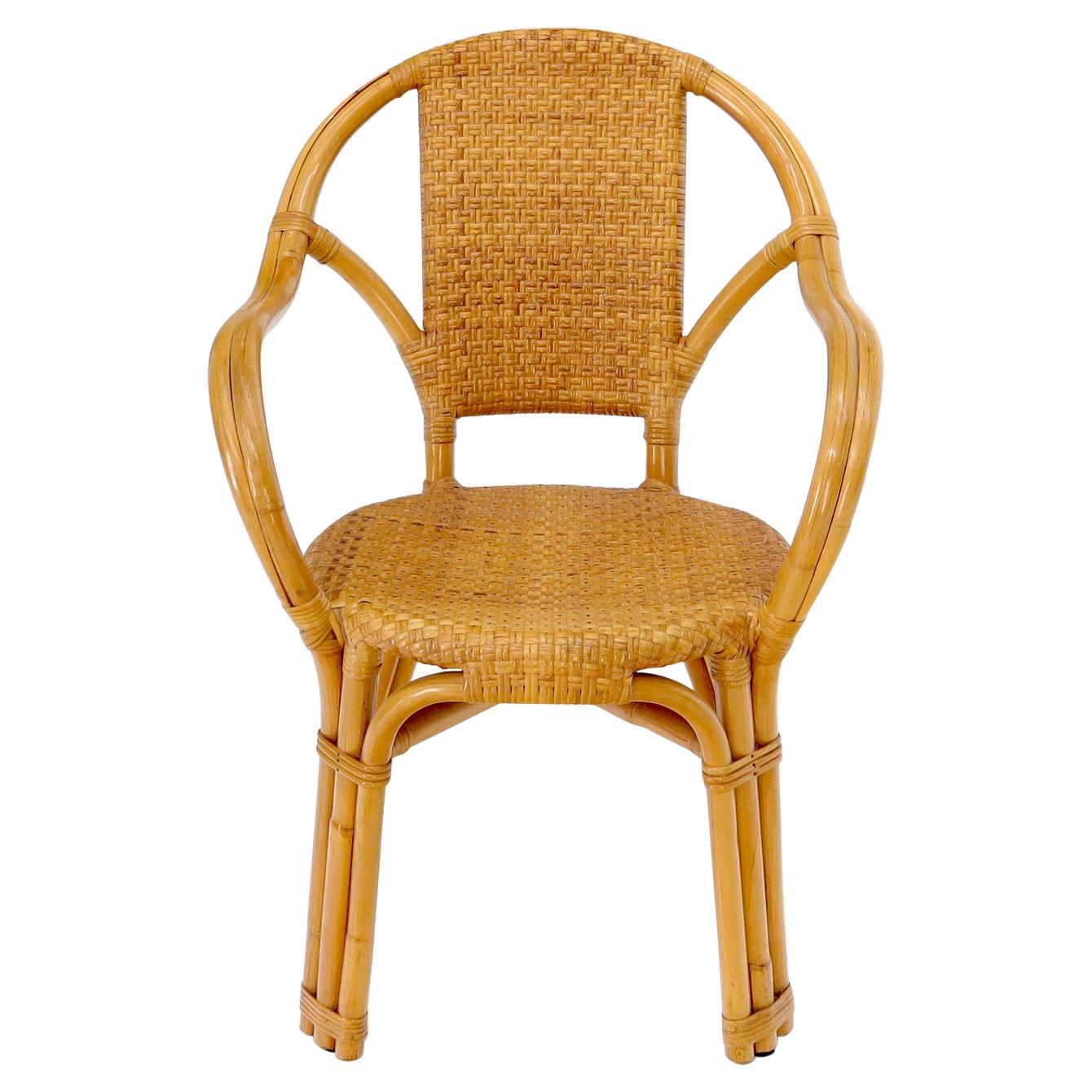 Bendt bamboo rattan desk arm chair