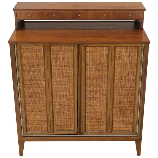 Mid-Century Modern High Chest Dresser with Separate Jewelry Compartment on Top