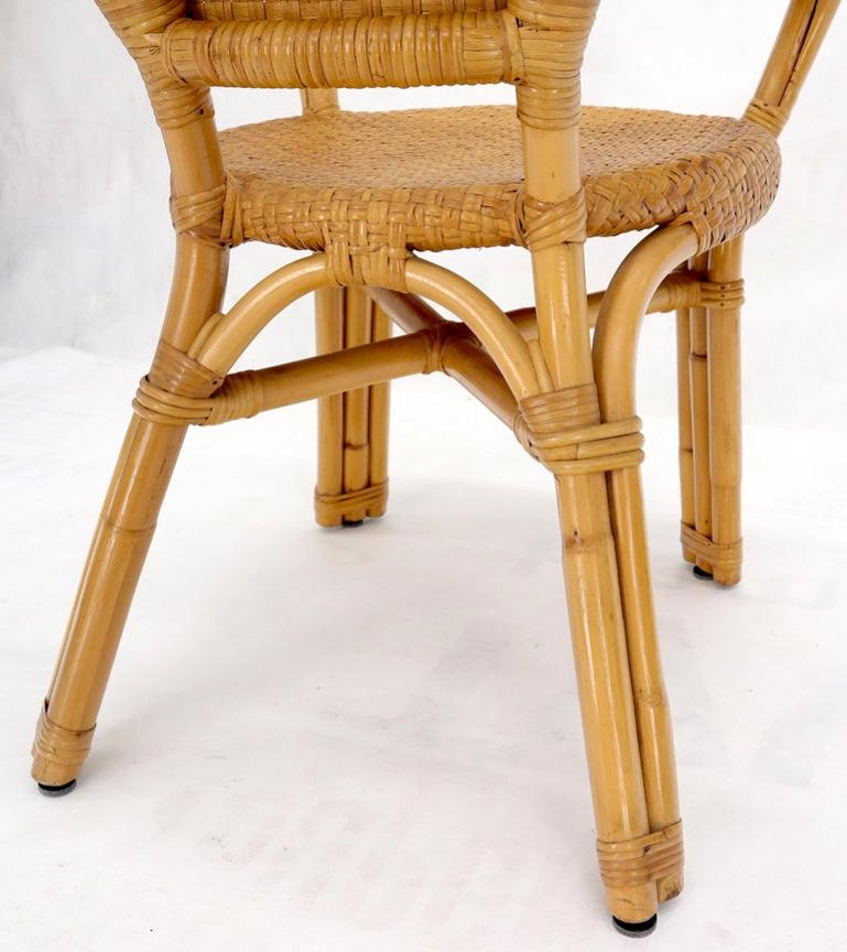 Bendt bamboo rattan desk arm chair