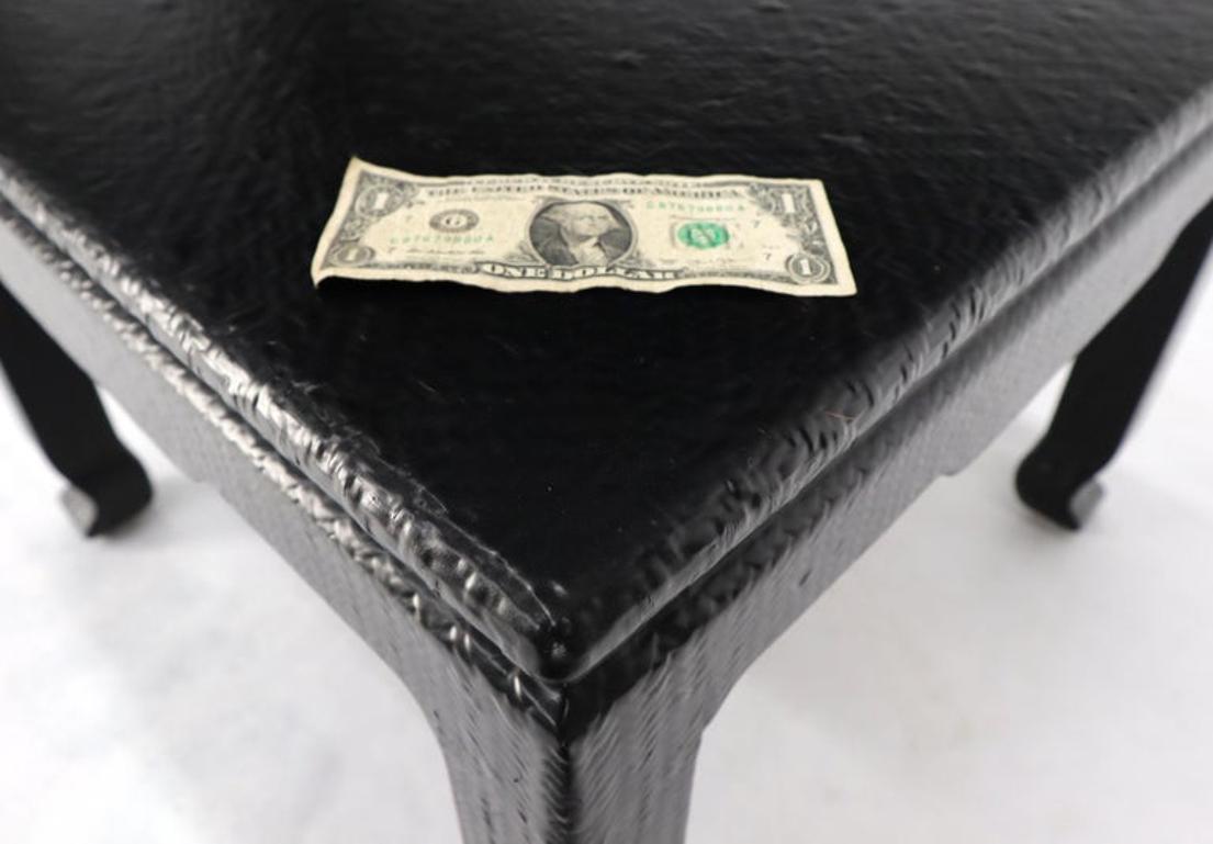 Mid-Century Modern Cloth Wrapped Square Side End Table