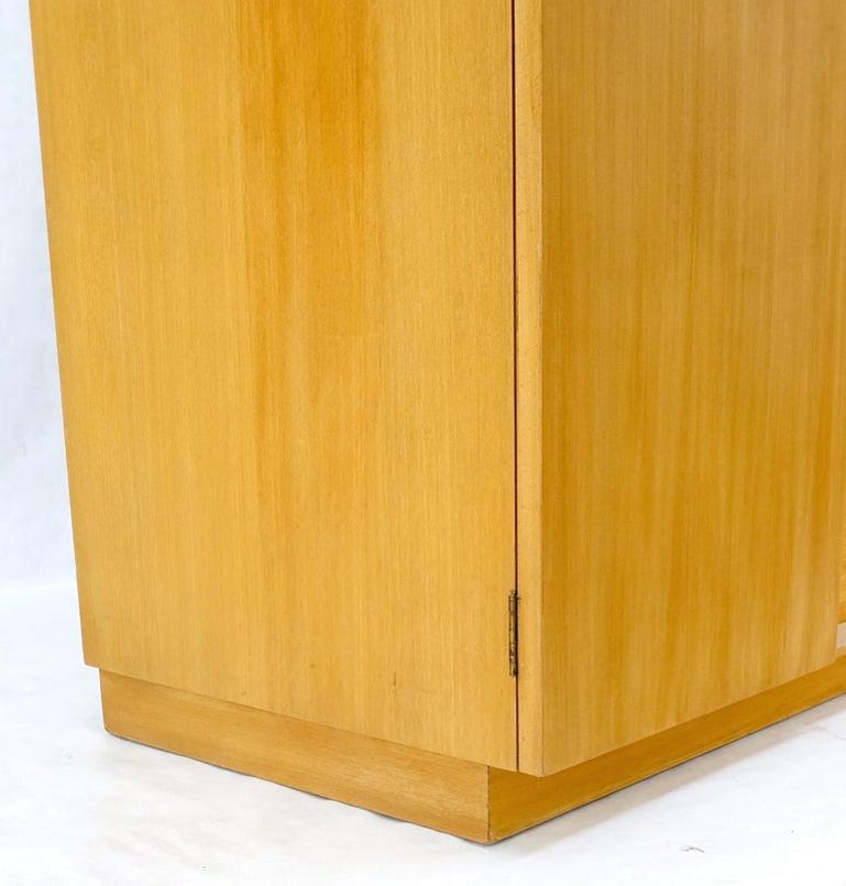Mid-Century Modern Blond Birch 6 Drawers One Door Compartment Dresser Credenza