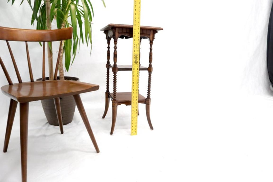Victorian Square Three-Tier Stand Corner Lamp Occasional Table Stand