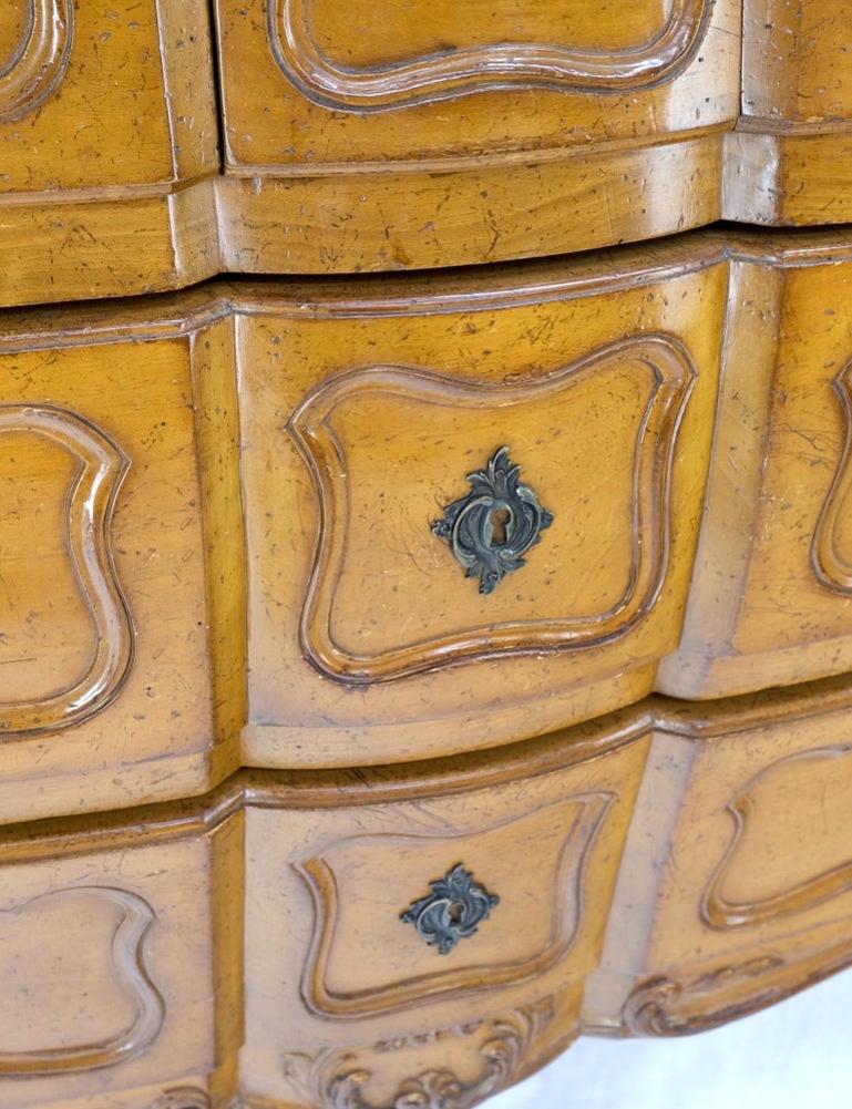Pair Country French Bombay Shape Three Drawers Dressers Commodes Chests 3 Drawer