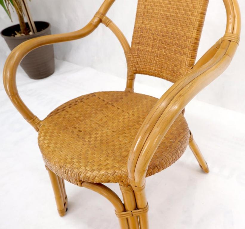 Bendt bamboo rattan desk arm chair