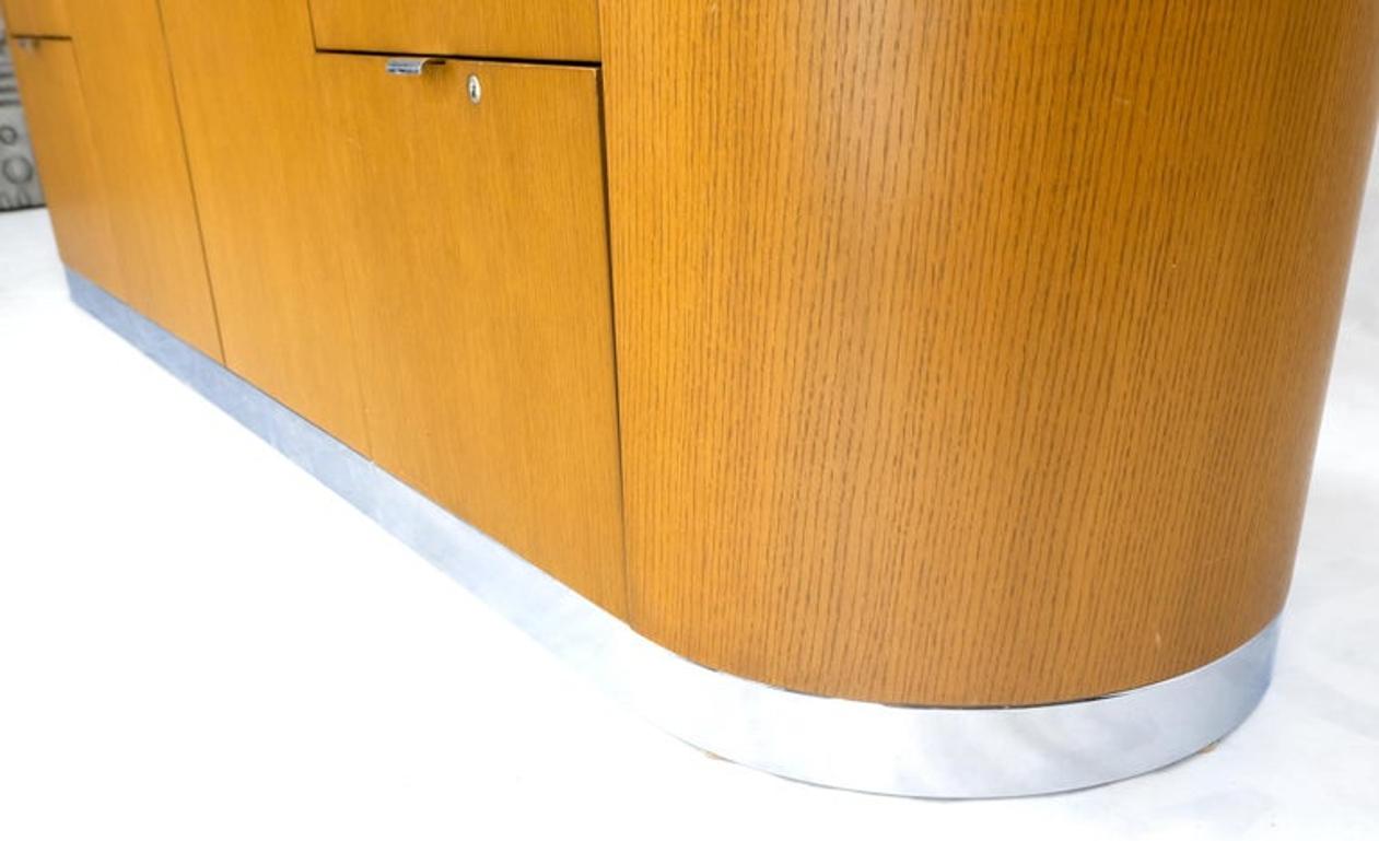 Mid Century Modern Long Rounded Sides Credenza by Thonet