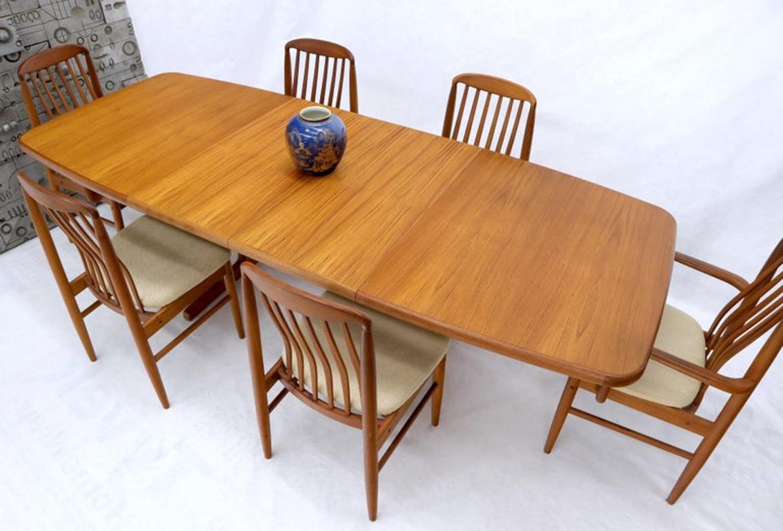 Danish Teak 2 Self Containing Extension Boards Dining Table
