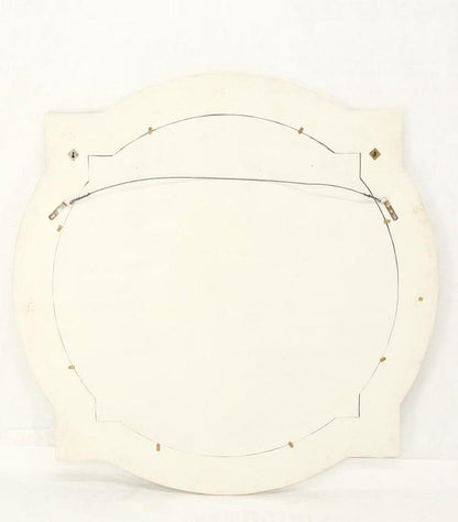 Tessellated Stone Circle Over Square Frame Shape Large Wall Mirror