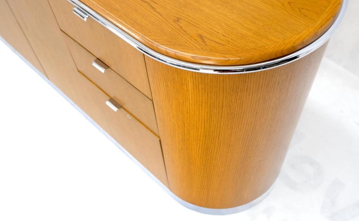 Mid Century Modern Long Rounded Sides Credenza by Thonet