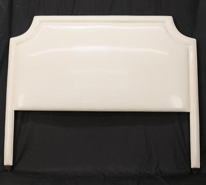 Large King Size White Patent Leather Headboard Bed Mint