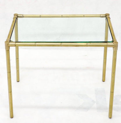 Quality Solid Brass Faux Bamboo Italian Mid Modern Nesting Tables