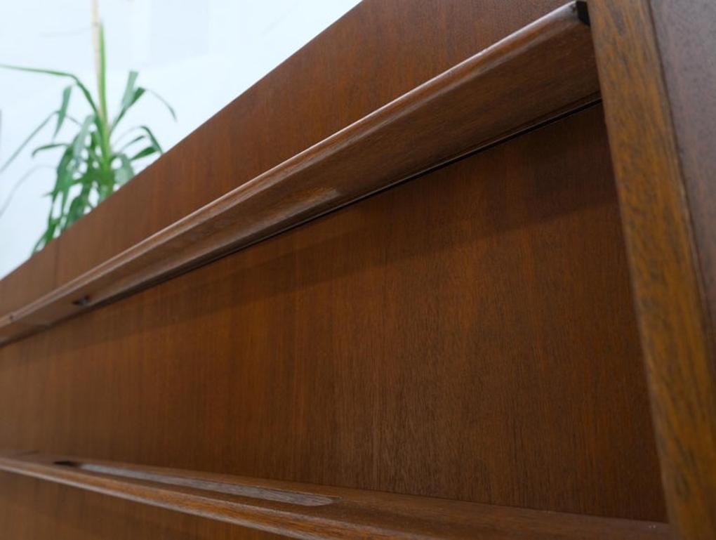 Edmund Spence Attributed Large 6 Drawers Walnut Dresser W/ Gallery Top Cone Legs