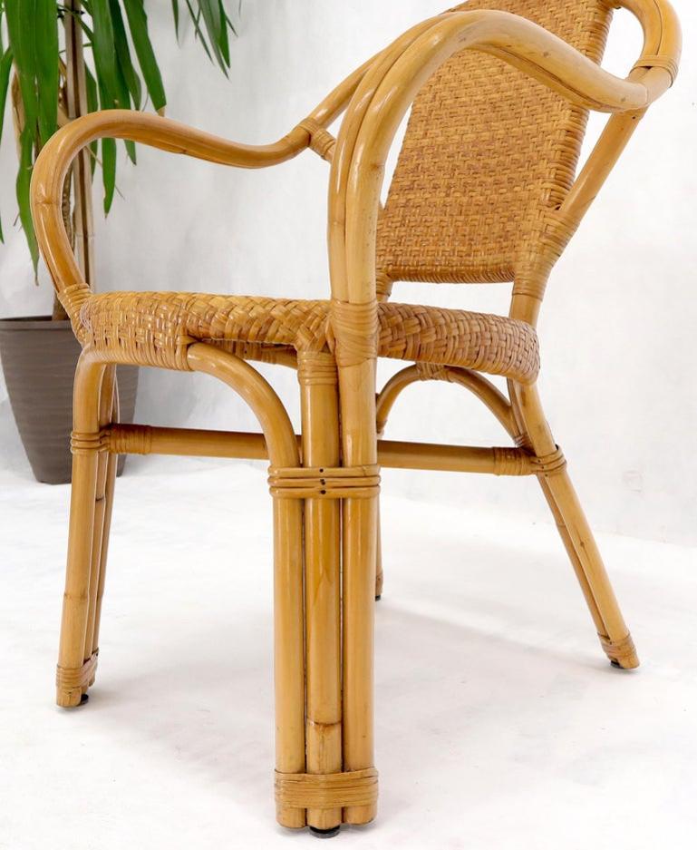 Bendt bamboo rattan desk arm chair