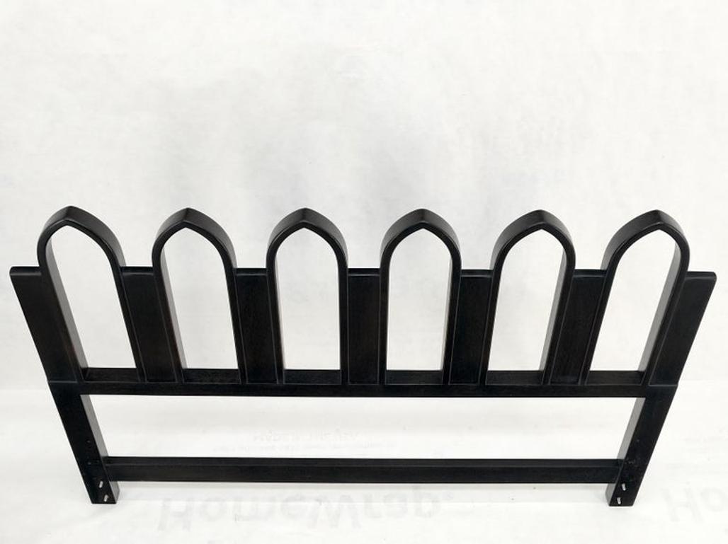 Harvey Prober Ebonized Solid Mahogany Lacquered Queen Size Headboard Bed Mint!