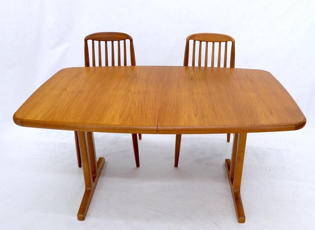 Danish Teak 2 Self Containing Extension Boards Dining Table
