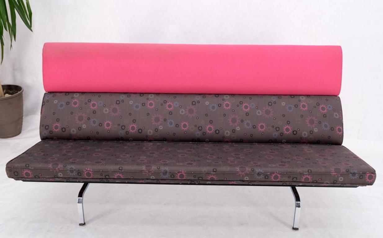 Charles Eames Herman Miller Mid Century Modern Multi Color Compact Sofa Loveseat