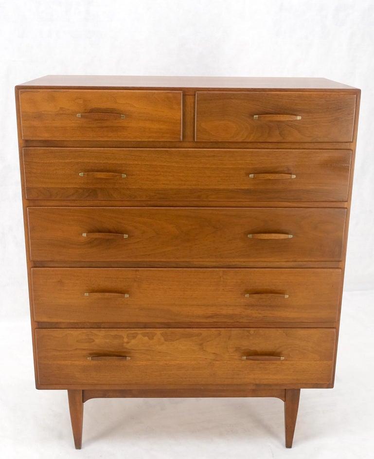 Solid Teak Conant Ball High Chest Dresser High Chest Dresser Mint!