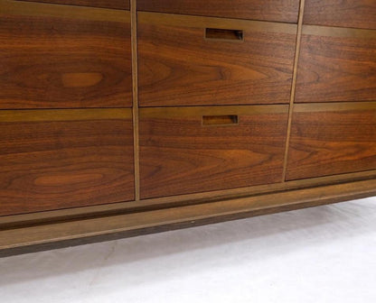 Danish Mid-Century Modern Walnut 12 Drawers Long Credenza Dresser MINT!