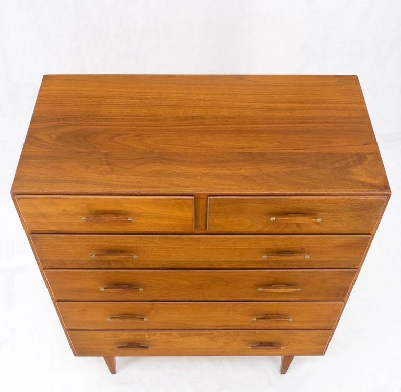 Solid Teak Conant Ball High Chest Dresser High Chest Dresser Mint!