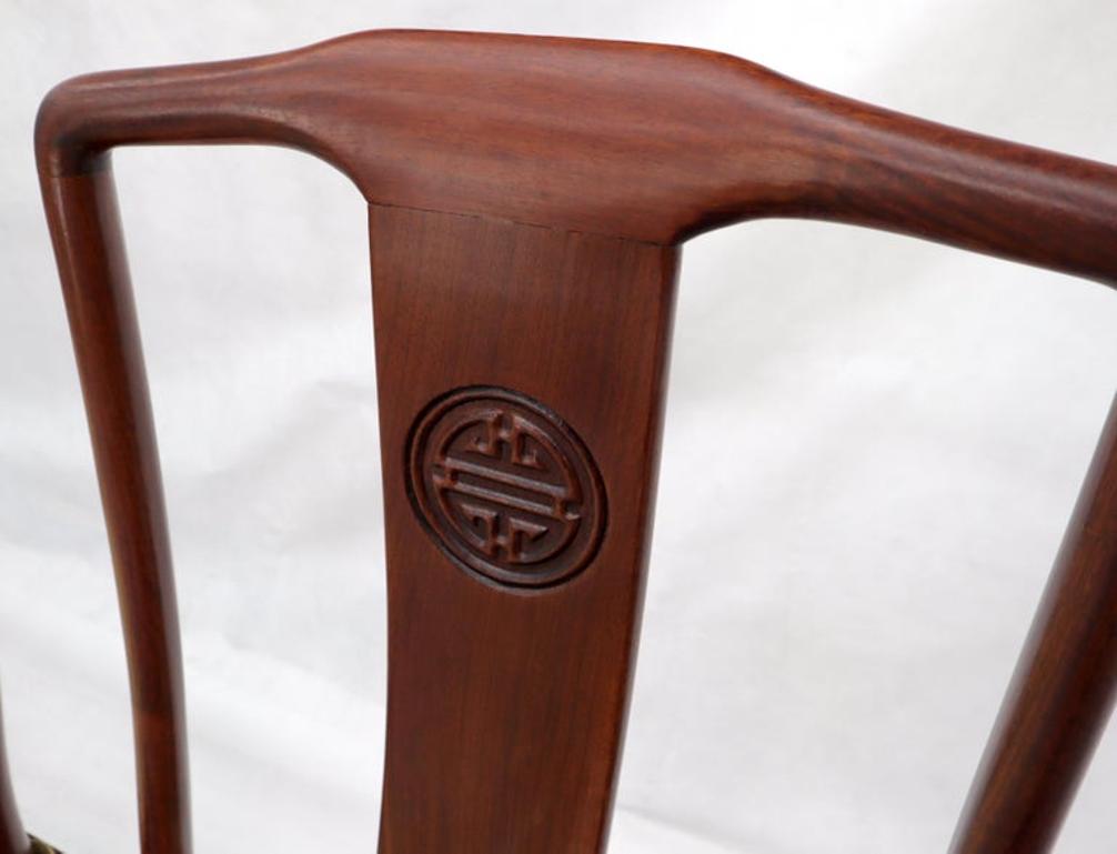 Set of 8 Solid Rosewood High Quality Chinese Asian Dining Room Chairs