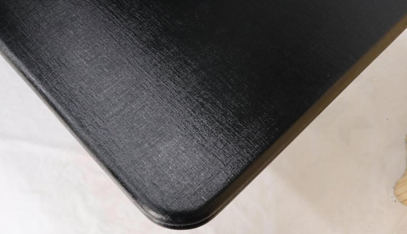 Triple Cylinder Base Lacquered Cloth Wrapped Extra Long Dining Conference Table