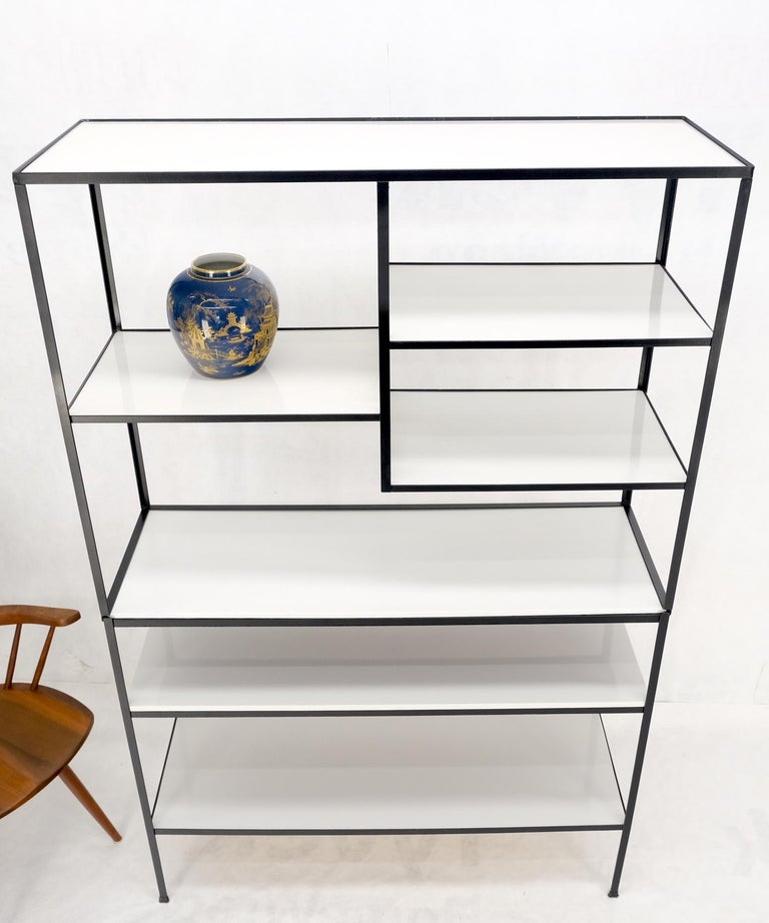 Frederick Weinberg Iron White Enamel Shelves Etagere Wall Unit