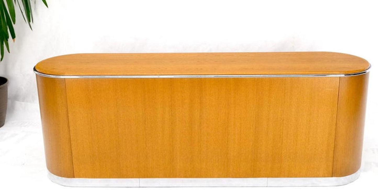 Mid Century Modern Long Rounded Sides Credenza by Thonet
