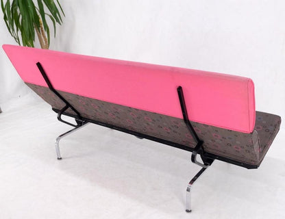 Charles Eames Herman Miller Mid Century Modern Multi Color Compact Sofa Loveseat