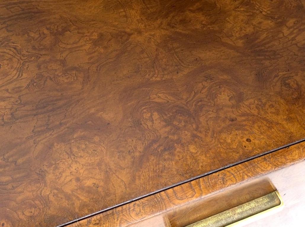 Mid Century Widdicomb Burl Wood Two Door One Drawer End Table Nightstand Mint!