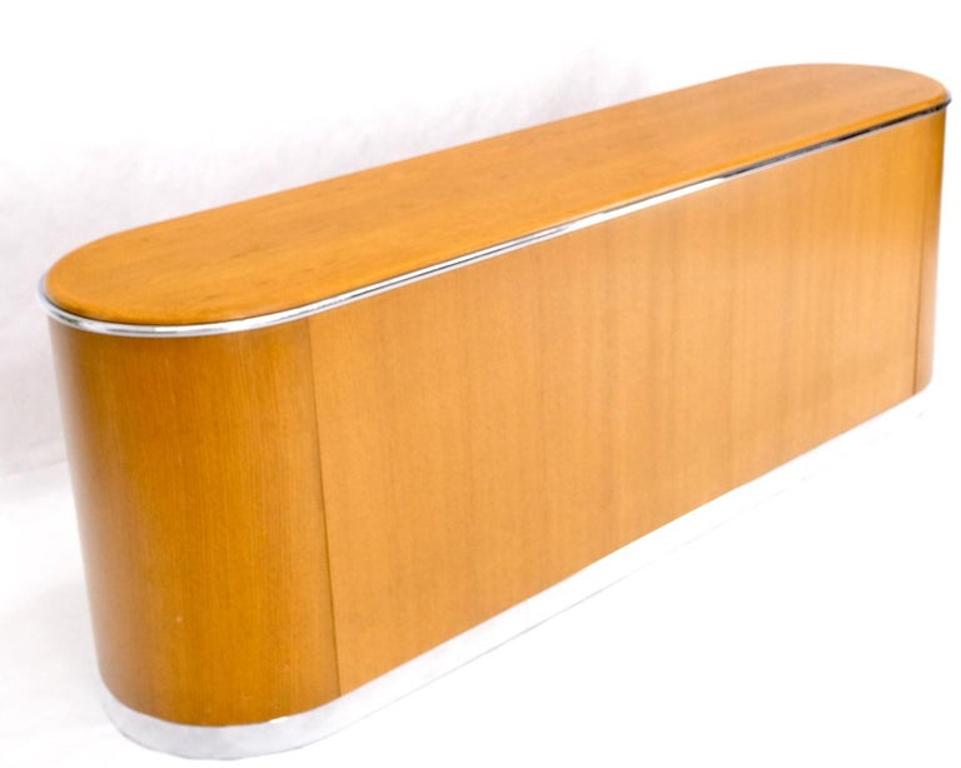 Mid Century Modern Long Rounded Sides Credenza by Thonet
