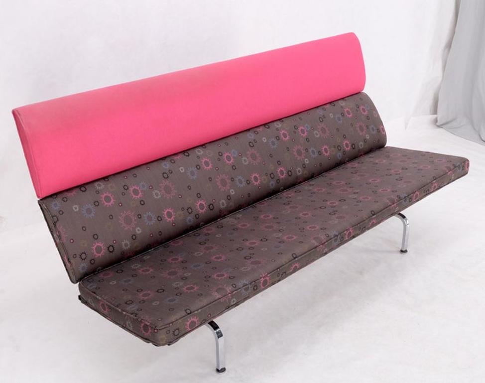 Charles Eames Herman Miller Mid Century Modern Multi Color Compact Sofa Loveseat