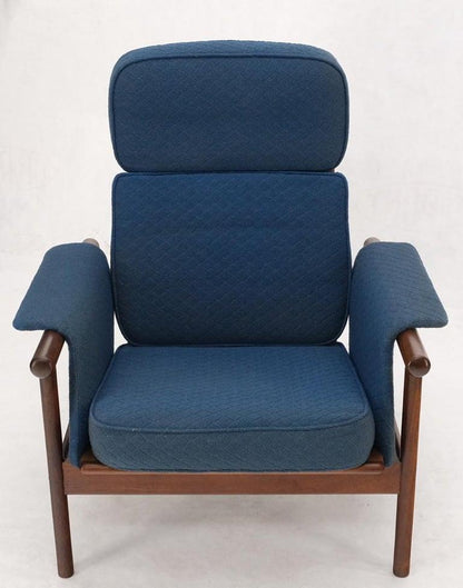 Danish Mid Century Modern Teak Dowels Design Lounge Chair by Selig