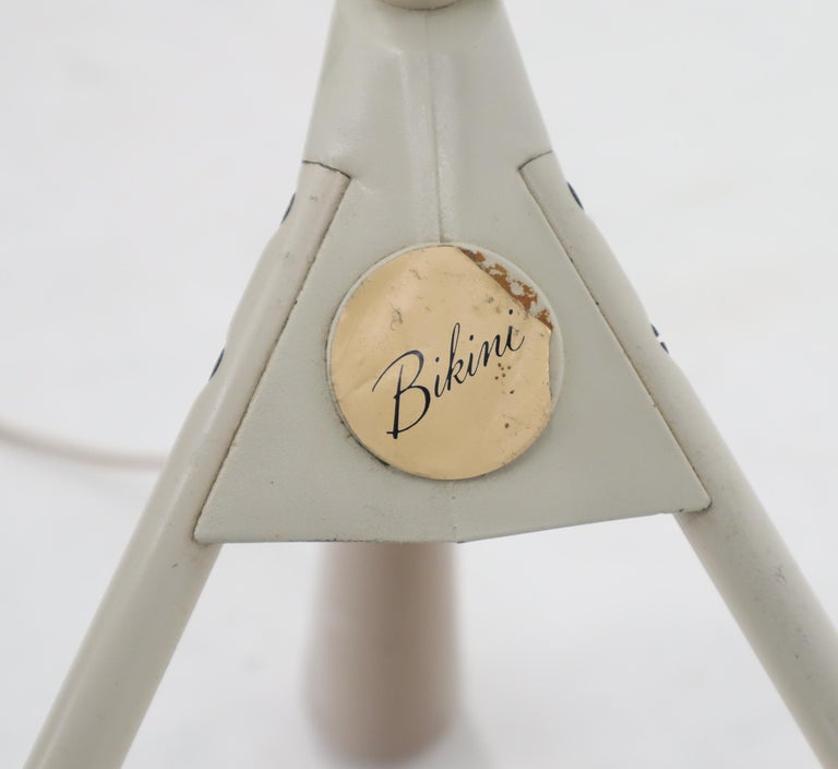 Mid-Century Modern Tripod Stand Unusual Floor Heat Solar Quartz Lamp by Bikini