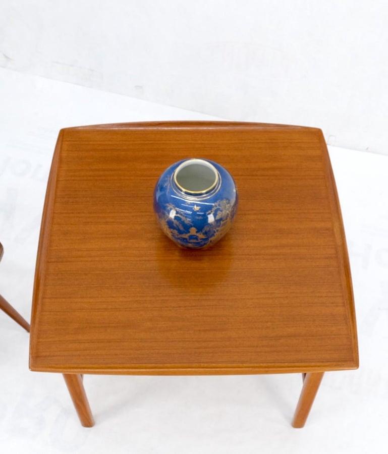 Danish Mid-Century Modern Teak Square Rolled Edges Coffee Table MINT!