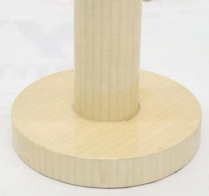 Tesselated Bone Cylinder Shape Floor Lamp