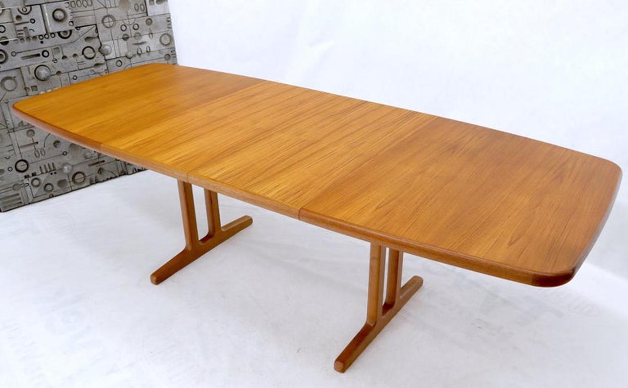 Danish Teak 2 Self Containing Extension Boards Dining Table