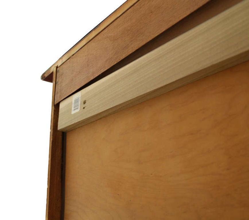 EstablishedLines Pair HANGING Walnut Mid-Century Danish Modern Floating Dressers Console Cabinets
